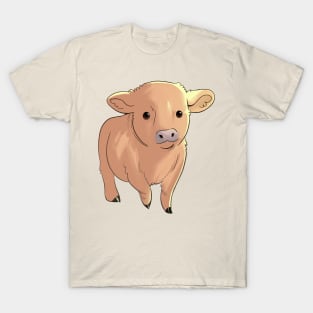 fluffy baby highland cow T-Shirt